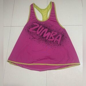 Zumba Fitness Magenta and Lime Tank Top